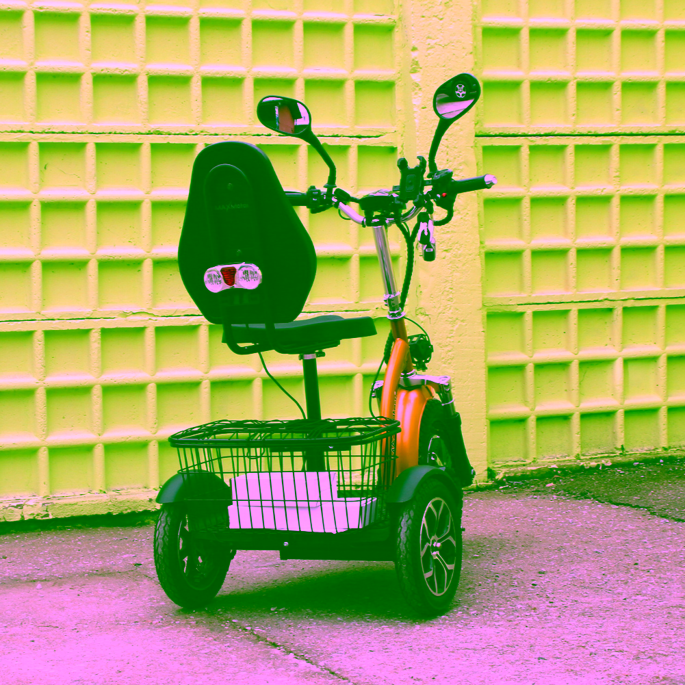 Електрическа триколка 750W Max Motors А3 Yellow Traffic с предно - Image 4