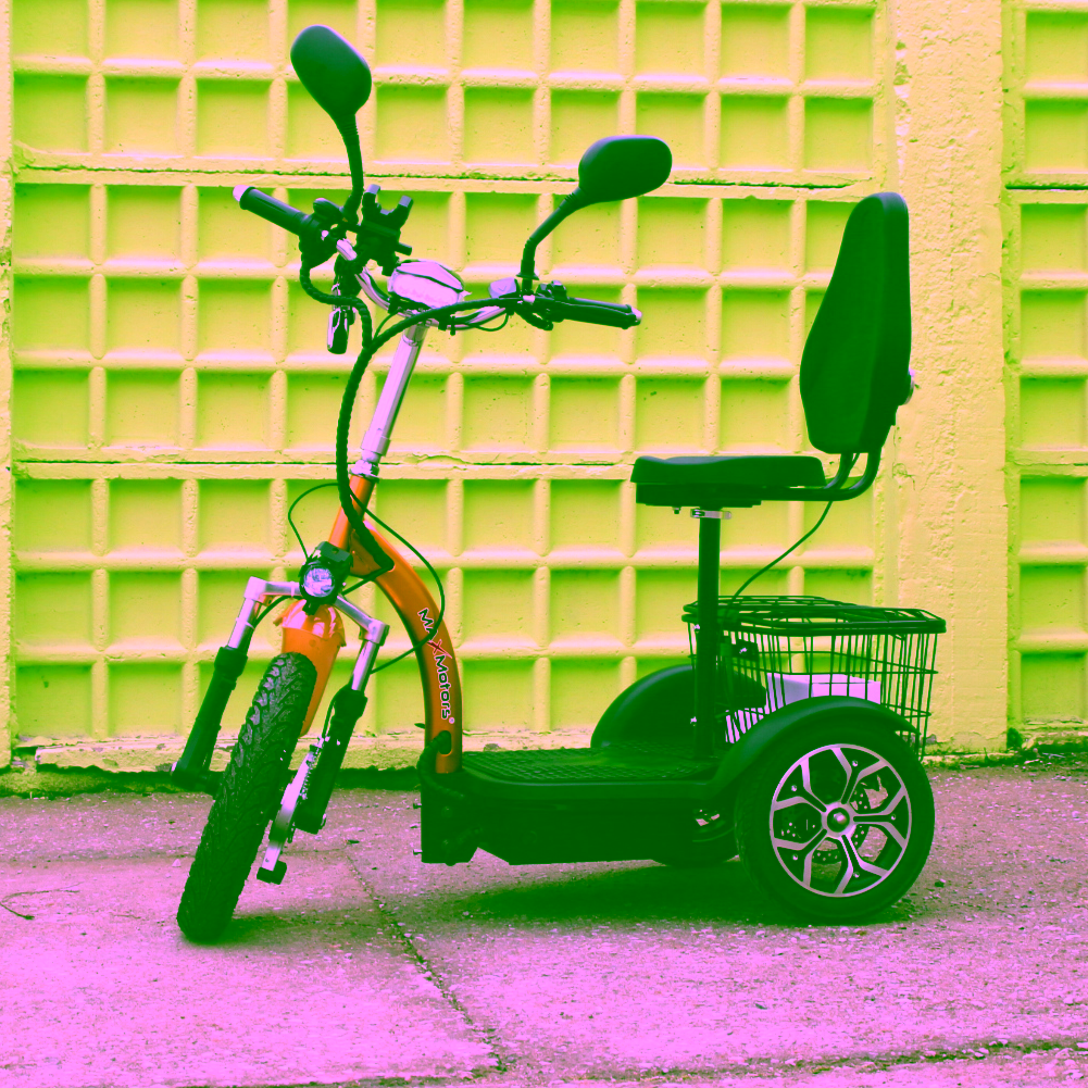 Електрическа триколка | 750W А3, Yellow, с предно - Max