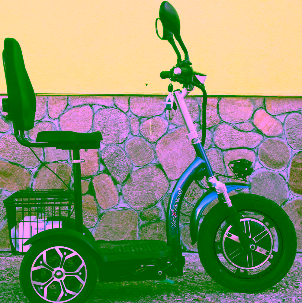 Електрическа триколка 750W Max Motors А3 Blue Traffic с предно - Image 2
