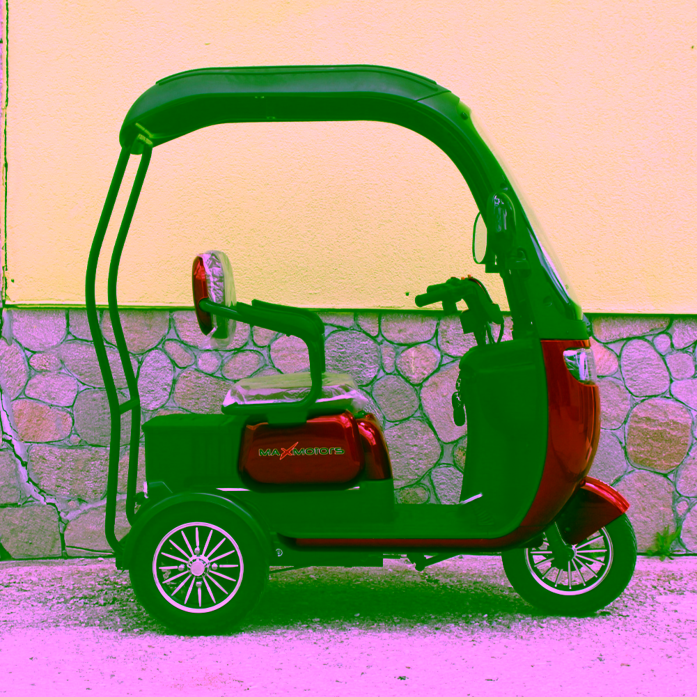 Триместна електрическа триколка MaxMotors New X3 1800W – RED - Image 3