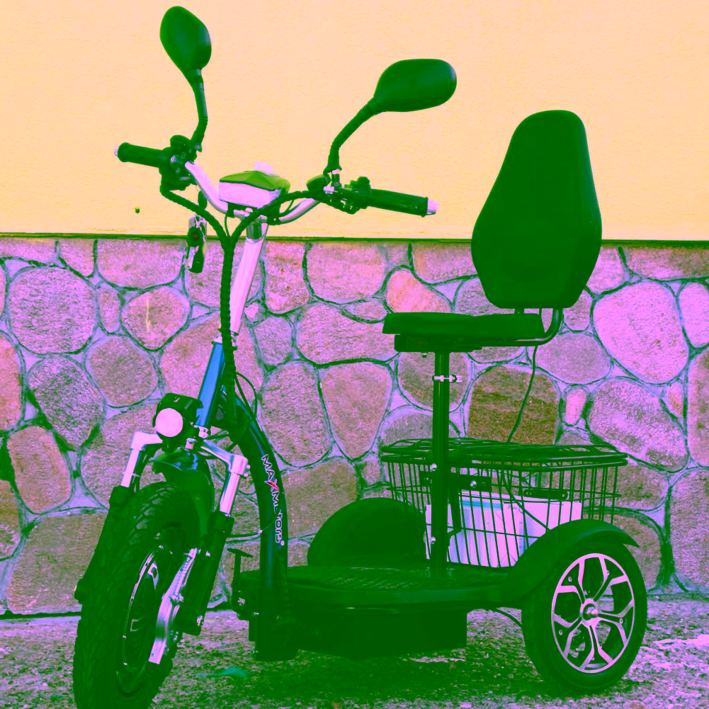 Електрическа триколка 750W Max Motors А3 Blue Traffic с предно - Image 3