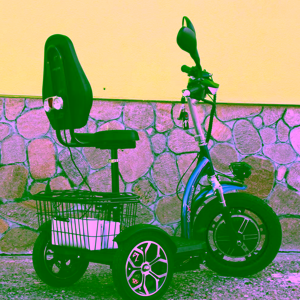 Електрическа триколка 750W Max Motors А3 Blue Traffic с предно - Image 4