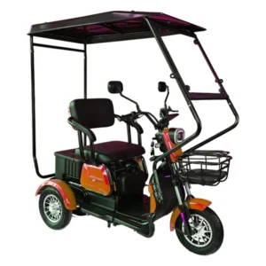 Електрическа триколка | с покрив, 1500W Оранжева - Max