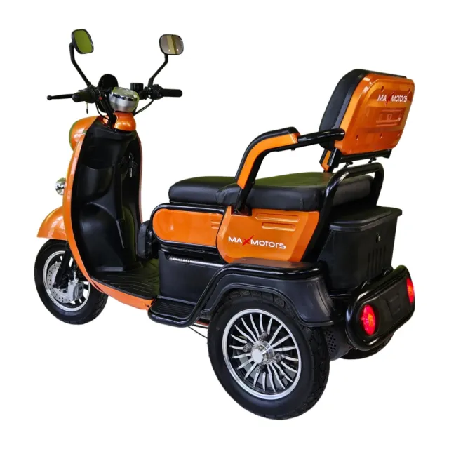 Електрическа триколка триместна MaxMotors X2 1500W ОРАНЖЕВА - Image 3