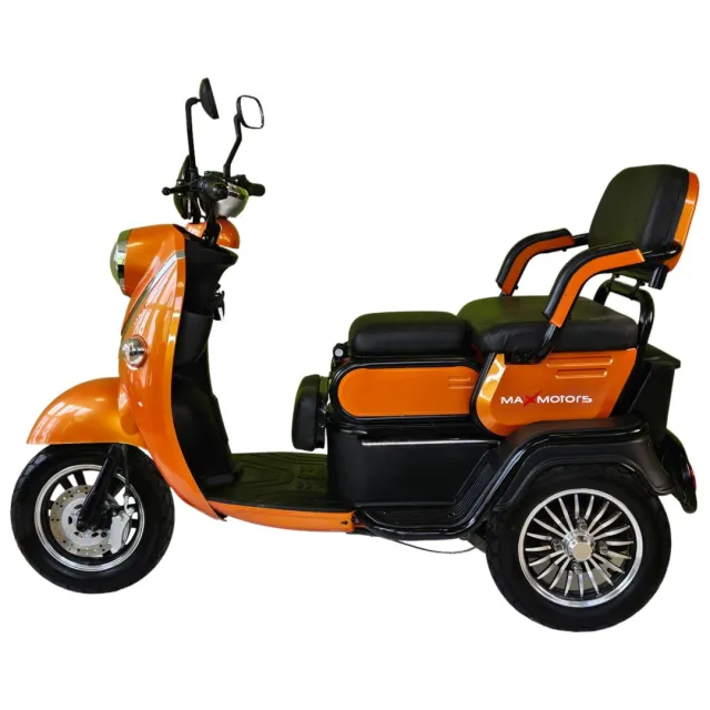 Електрическа триколка триместна MaxMotors X2 1500W ОРАНЖЕВА - Image 4
