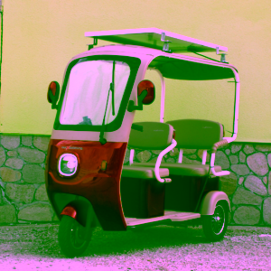 Електрическа триколка триместна | NEW Golf Red Solar - max