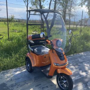 Електрическа триколка | FM1 Orange, с покрив - el trikolki