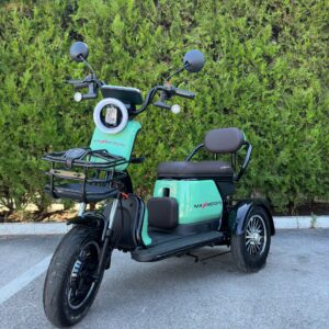 Двуместна електрическа триколка Pudding 2000W 60V, Зелена