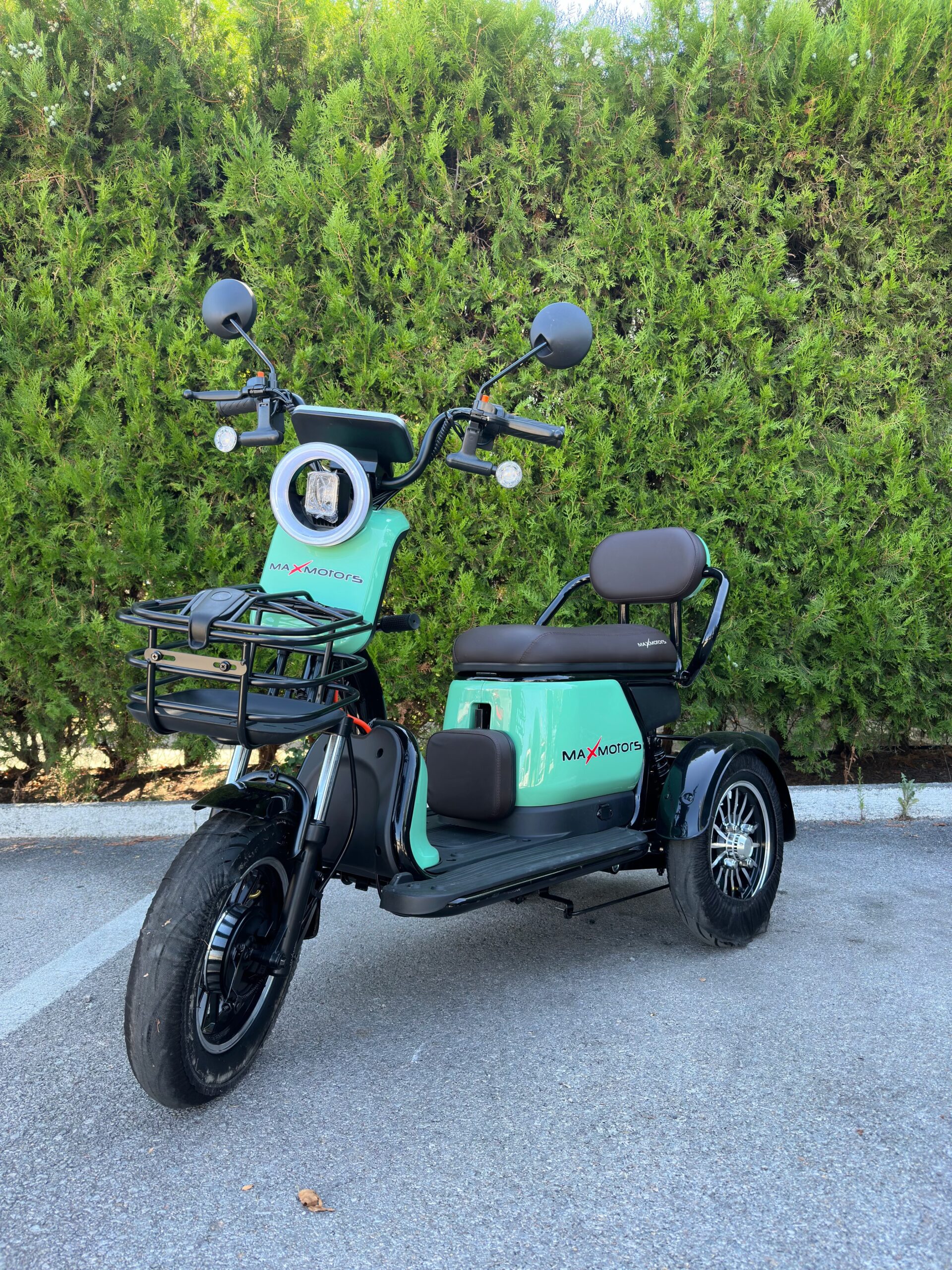 Двуместна електрическа триколка Pudding 2000W 60V, Зелена