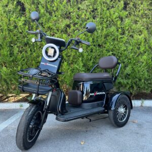 Двуместна електрическа триколка Pudding 2000W 60V, Черна