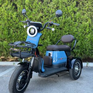Двуместна електрическа триколка Pudding 2000W 60V, Синя